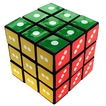 TwistyPuzzles.com > Museum > Domino Cube (white pips)